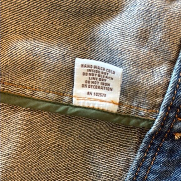 Hollister Cali Distressed Blue Denim Jacket size small - Picture 7 of 11